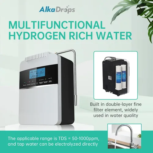 Vista 5 de Máquina purificadora de agua ionizador de agua ORP+500 a -800 PH 2.5-11.2 Ácido alcalino Agua El mejor sistema de filtración de agua alcalina