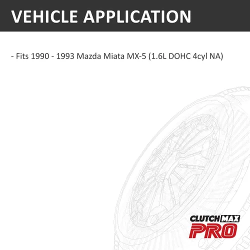 Vista 2 de PRO - Kit de embrague OEM resistente con volante Chromoly compatible con Mazda MX-5 MIATA 1.6L B6ZE 1990 1991 1992 1993 (CP10036HDLSF-CK) OEM