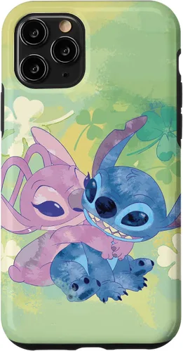 Vista 29 de Disney Stich and Angel Shamrock - Carcasa para iPhone 17, color verde