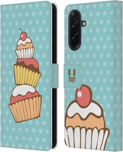 Vista 287 de Head Case Designs Assortment Cupcakes Happiness Leather Wallet Case Compatible with Samsung Galaxy A07 4G Surtido