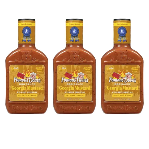 Vista 10 de Famous Dave's - 1 unidad de salsa barbacoa de mostaza Georgia (17.5 oz.)