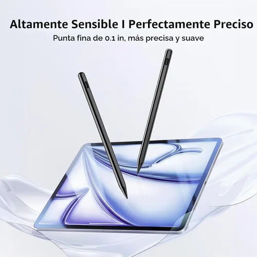 Vista 2 de Lápiz óptico para iPad 6-11ª generación 2X carga rápida, rechazo de palma Negro