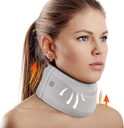 Vista 9 de CozyHealth Soporte de cuello para dolor de cuello y apoyo, soporte suave para el cuello alivia el dolor y la presión en la columna vertebral