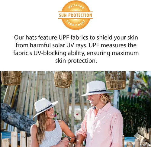 Vista 9 de Wallaroo Hat Company Cabo Fedora para hombre - Protección solar UPF 50+, sombrero natural de ala ancha con correa para la barbilla, ajustable
