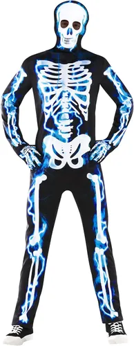 Vista 4 de Morph Mens Skeleton Costume Men Adult Skeleton Suit Outfit Scary Halloween Costumes for Men Adult Skeleton Costume Men