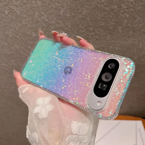 Vista 14 de Magnética para Google Pixel 8 Funda para Mujeres, [Efecto Holográfico Iridiscente que Cambia de Color] Funda Protectora de Teléfono Mate de Moda