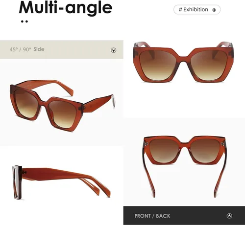 Vista 4 de kimorn Gafas de sol para mujeres y hombres de moda retro gafas de sol de moda K1354