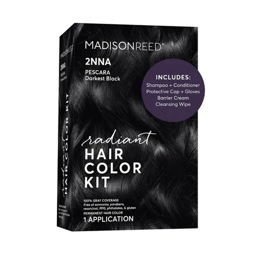 Vista 76 de Madison Reed - Kit de tinte radiante para el cabello, tinte permanente para el cabello, 100 % cobertura de canas, sin amoníaco, negro Parma 2.5NNN