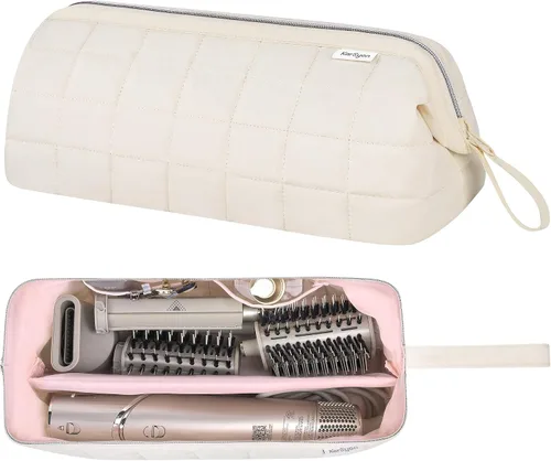 Vista 10 de KarSyon Organizador de Bolsa de Viaje para Herramientas de Cabello para Estuche Dyson Airwrap Soporte Secador de Cabello Shark Flex Style Cepillo