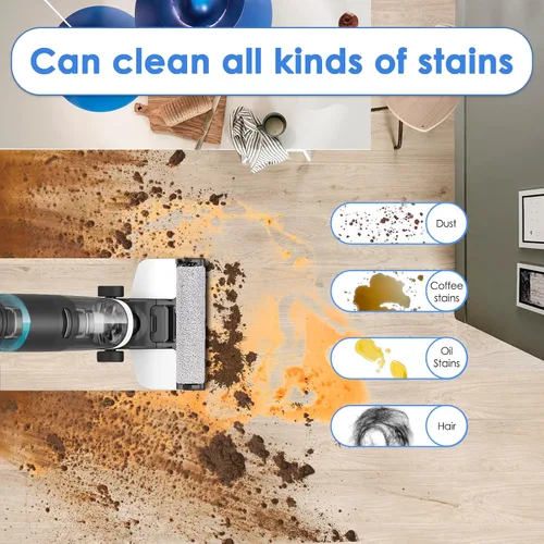 Vista 6 de Rodillos de cepillo de repuesto y filtros HEPA compatibles con Tineco Floor One S3/iFloor 3, aspiradora inalámbrica en seco y húmedo, kit