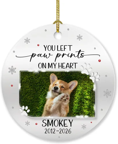 Vista 8 de Adorno de 5º aniversario, decoración del árbol de Navidad, nombres personalizados y recuerdos de aniversario de fotos, regalos para parejas juntas