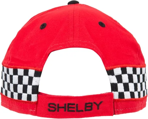 Vista 5 de Shelby Snake Red - Gorra de carrera a cuadros Producto oficial Shelby Ajustable, talla única, Rojo