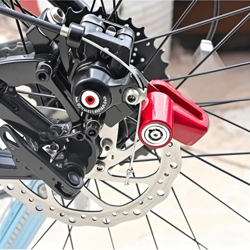 Vista 7 de Bloqueo de bicicleta Bloqueo de freno de disco de bloqueo de cadena adecuado para bicicletas y motocicletas
