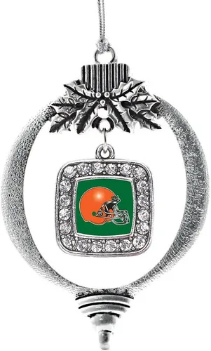 Vista 68 de Inspired Silver - Adorno con dije de reina de rodillo - Adornos navideños cuadrados de plata con joyas de circonita cúbica