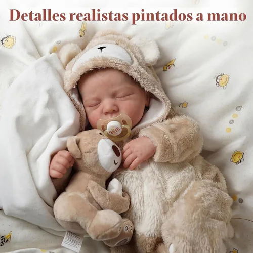 Vista 2 de BABESIDE Muñecas de bebé Reborn realistas de 17 pulgadas, niño de vinilo