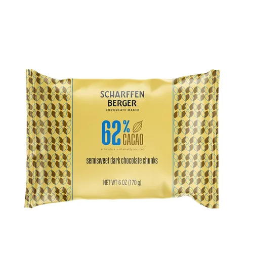 Vista 11 de Scharffen Berger Trozos de Chocolate para Hornear (7 onzas, paquete de 3) - Trozos de Chocolate Semi-Amargo Oscuro para Hornear, 70% Cacao, Sin