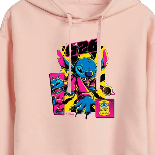 Vista 3 de Disney - Lilo & Stitch - Stitch 626 Comic Page - Juniors Cropped Pullover Hoodie