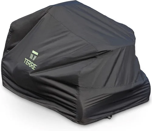 Vista 2 de Terre Products - Funda para tractor de césped, impermeable, resistente, ajuste universal, cubierta para cortacésped, poliéster 600D, Oxford