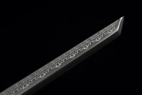 Vista 6 de JIHPENsword, espada shikomizue japonesa hecha a mano, hoja negra de espiga completa con vaina, 41 pulgadas