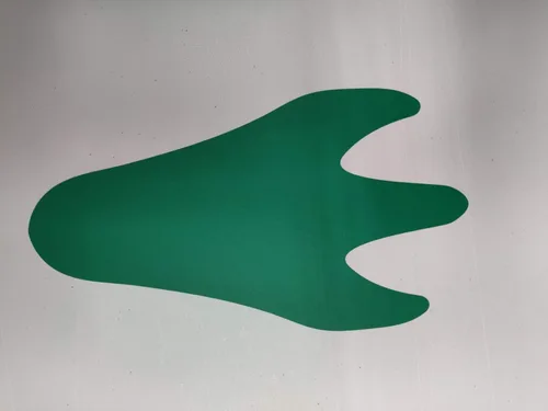 Vista 4 de LiteMark Calcomanías de huellas de dinosaurios extraíbles de 9 pulgadas, color verde, para paredes, paquete de 12