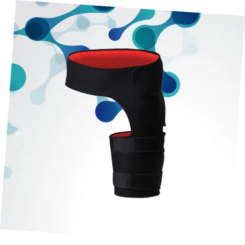 Vista 6 de Abaodam Protector de cadera ajustable Soporte de compresión para piernas y cadera Correa elástica negra para la ingle para más rápido de tensión