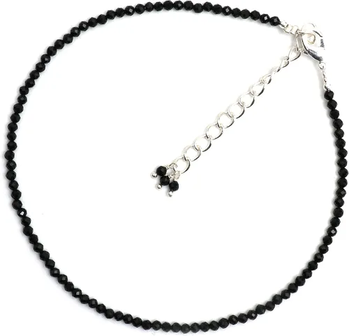 Vista 9 de Gempires - Tobillera ligera hecha a mano con cuentas, diseño clásico, hipoalergénica, chapada en plata de 11 pulgadas, regalo único para uso diario