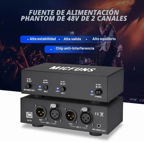 Vista 8 de MC2 Fuente de alimentación Phantom de 2 canales 48V