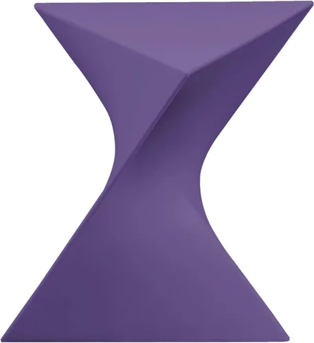 Vista 32 de LeisureMod Randolph - Mesa auxiliar apilable de 15.75 pulgadas, resistente a la intemperie, versátil mesa auxiliar triangular de plástico para sala