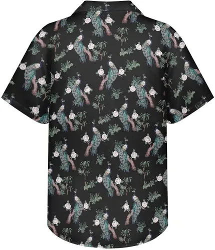 Vista 3 de Camisas hawaianas para hombre, manga corta, ajuste regular, diseño clásico de verano
