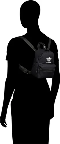 Vista 6 de adidas Originals Trefoil 2.0 - Mochila pequeña de viaje, color negro y blanco, talla única