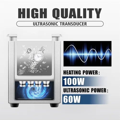 Vista 4 de Limpiador ultrasónico de 3.2L, máquina de limpieza ultrasónica con temporizador digital y calentador, herramienta de laboratorio profesional