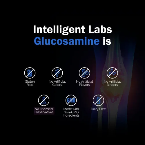 Vista 6 de Intelligent Labs Complejo de alta resistencia de glucosamina y condroitina con MSM 180 cápsulas Apoyo del sistema inmunológico con suplementos