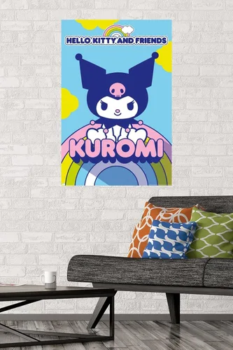 Vista 2 de Hello Kitty and Friends: 22 Over The Rainbow - Póster de pared Kuromi, 34 pulgadas de largo x 22.4 pulgadas de ancho, versión sin marco