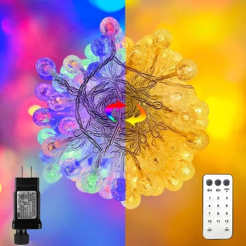 Vista 13 de RaThun - Cadena de luces LED con forma de esfera.