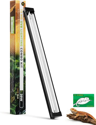 Vista 10 de T5 10.0 UVB Kit combinado de lámpara de reptil 24W 22", con tarjeta