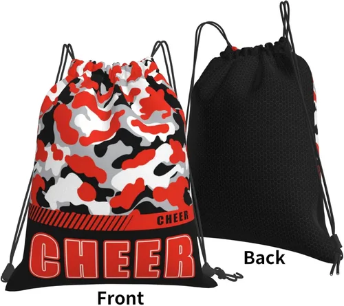 Vista 56 de Mochila con cordón impermeable para gimnasio, bolsas con cordón, bolsa de cuerda deportiva, mochila de camuflaje, Bolsas con cordón Cheer - Bolsas