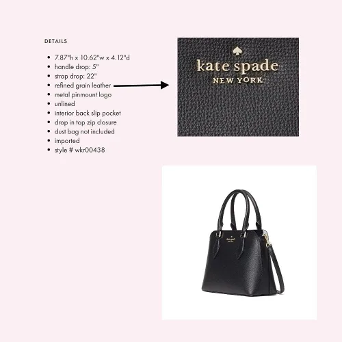 Vista 5 de Kate Spade Darcy Refined Grain Leather Small Satchel