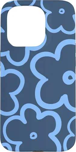 Vista 14 de Funda para iPhone 12 Mini con diseño floral azul marino y azul claro