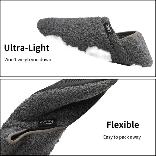 Vista 3 de OZLOOK Slippers for Women Men, Mens Womens House Slippers, Fuzzy Slippers Memory Foam Warm Curly Fur Indoor
