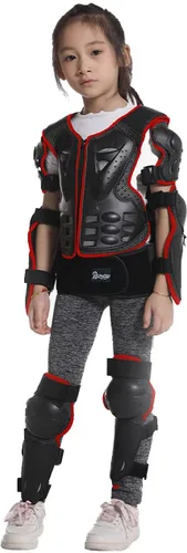 Vista 9 de Reomoto Protector de cuerpo completo para niños, equipo de motocross, para motocicleta, ciclismo, esquí, motocicleta, equitación, chaleco