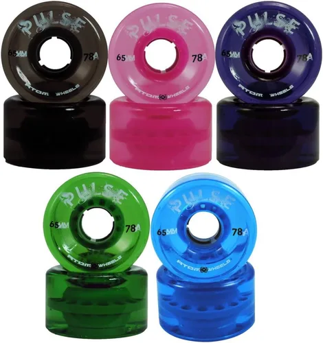 Vista 22 de Atom Skates Ruedas de rodillo cuádruple para exteriores (dureza 78A, 2.559 in x 1.457 in)