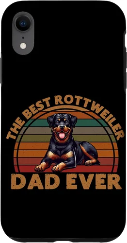 Vista 24 de Best Rottweiler Dad Ever Rottie Father Dog Parent Retro Case for iPhone 16