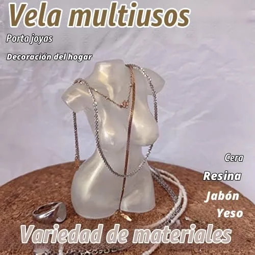 Vista 5 de Moldes de vela en forma de cuerpo para hacer velas de DIY, molde de silicona 3D LPCMBS161 0