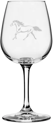 Vista 27 de Abaco Barb Body Horse - Copa de vino grabada multiusos (12.75 onzas) Unique Gifts for Horse Lovers, Personalized Wine Glasses, All-Purpose