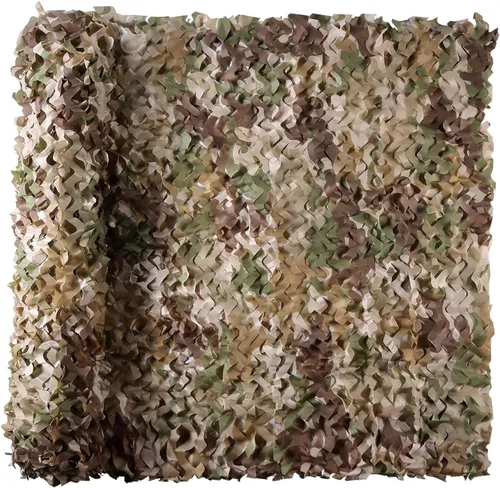 Vista 11 de Red de camuflaje, red de camuflaje, red de camuflaje para puesto de caza, decoraciones de fiesta militar, redes de sombra para cercas, liviana