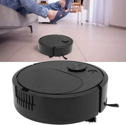 Vista 5 de Aspirador robot, aspiradora multifuncional, aspiradora robótica, carga USB, mini robot de barrido inteligente, ideal para suelos duros, alfombras