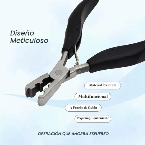Vista 4 de Fusion Bond - Herramienta aplastadora para extensiones de cabello de queratina con punta plana, alicates para extensiones de cabello preunidas
