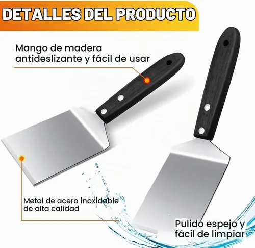 Vista 3 de 20 espátulas de pizza pequeñas a granel para servir galletas de brownie, color negro