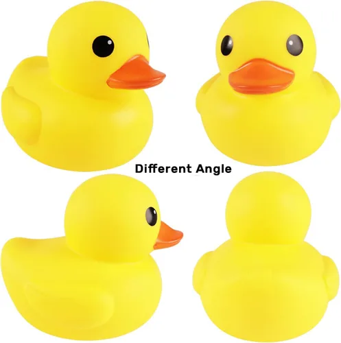 Vista 8 de CICITOYWO Patos de goma amarillos, juguetes de baño grandes para preescolar, tina flotante, patos chirriantes, regalo para baby shower, bebés, niños