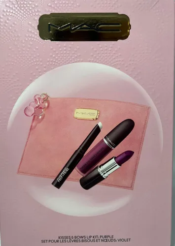 Vista 3 de MAC Edición Limitada Kisses & Bows Kit de labios: morado